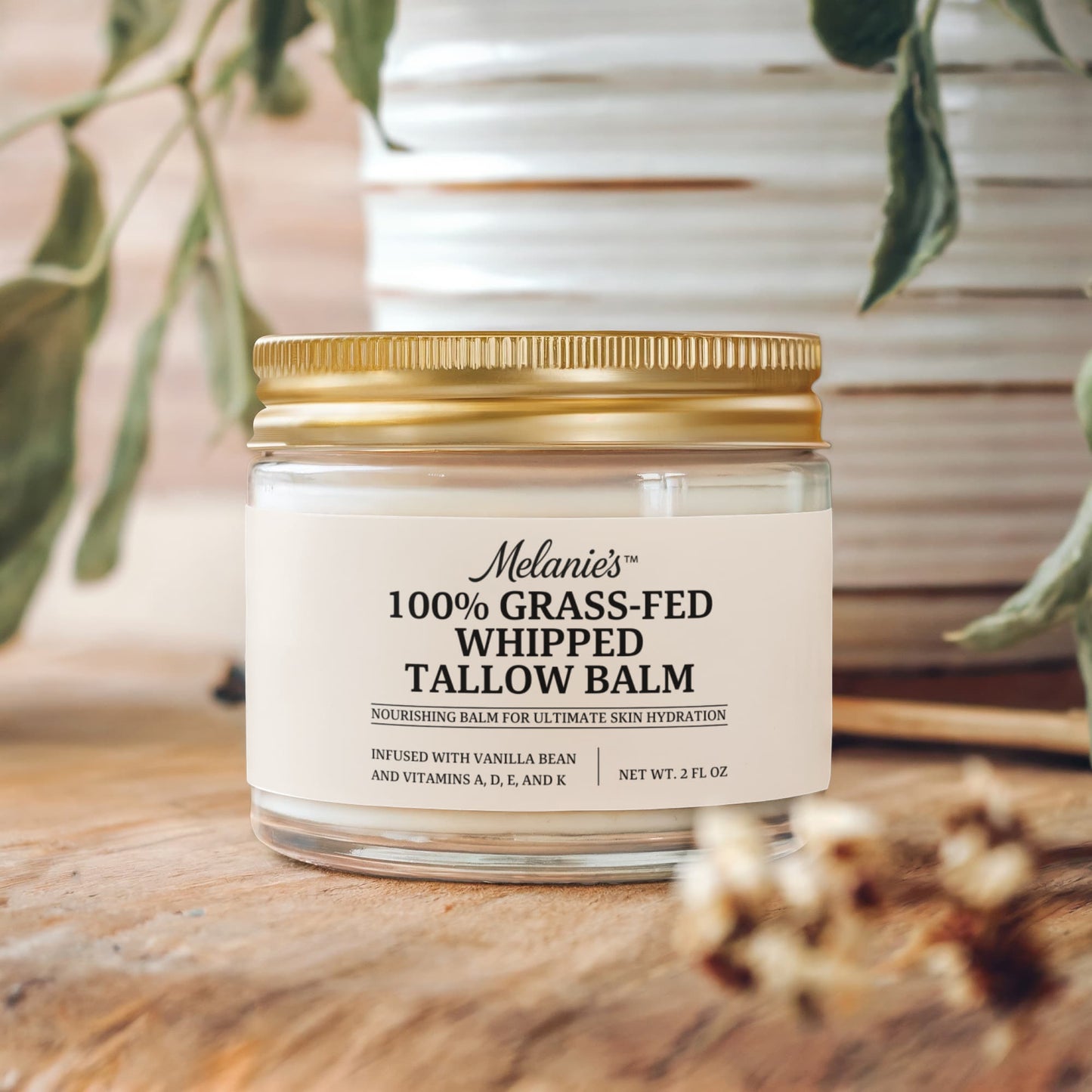 Whipped Grass-Fed Tallow Balm with Vanilla Bean