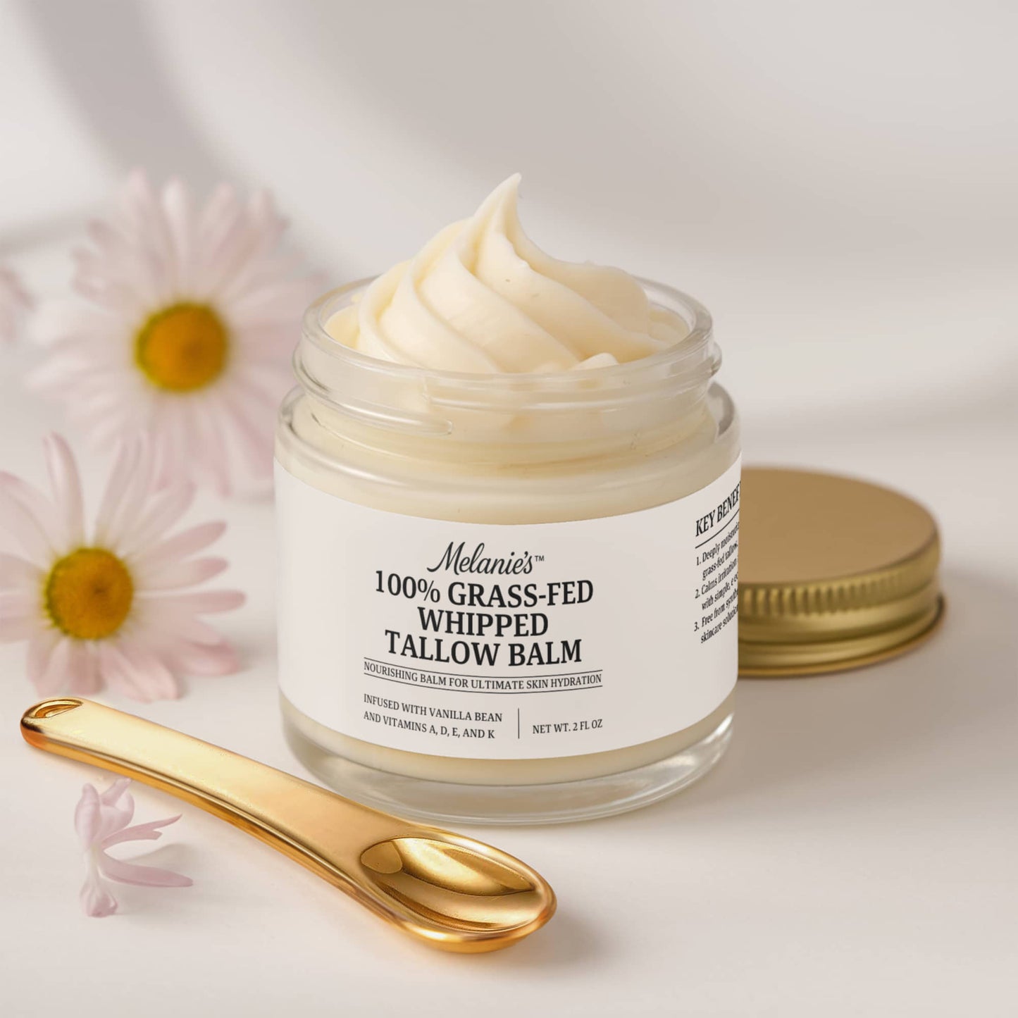 Whipped Grass-Fed Tallow Balm with Vanilla Bean